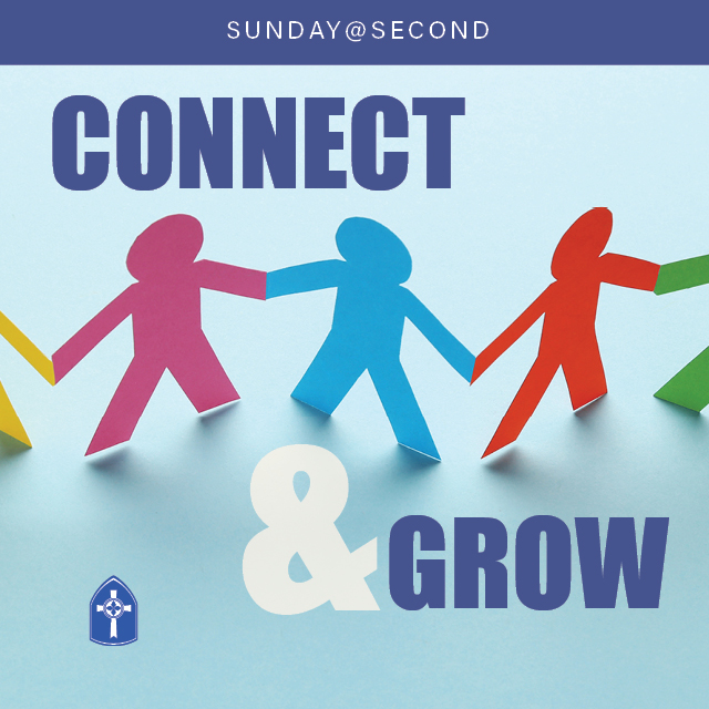 Connect & Grow
Sundays, 9 AM, Room 230


Let's make new connections and grow together as we discuss the scripture text for the Sunday sermon as well as explore various ways to connect and grow here at Second.
